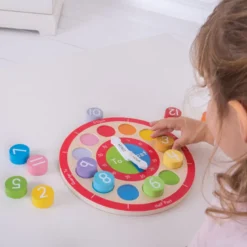 Horloge éducative en bois