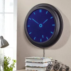 Horloge murale digitale led silencieuse affichage heures et minutes