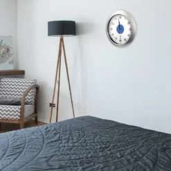 Horloge murale lumineuse led radiopilotée 30 cm 3 modes silencieuse
