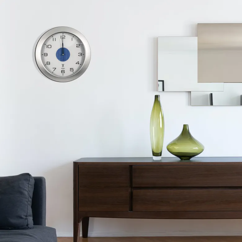 Horloge murale lumineuse led radiopilotée 30 cm 3 modes silencieuse