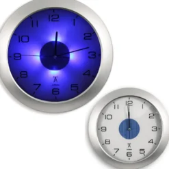 Horloge murale lumineuse led radiopilotée 30 cm 3 modes silencieuse