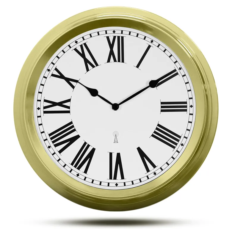 Horloge murale radiopilotée ø 25 cm - style rétro silencieux