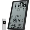 Horloge murale radio-pilotée météo kienzle jumbo neo lcd verticale