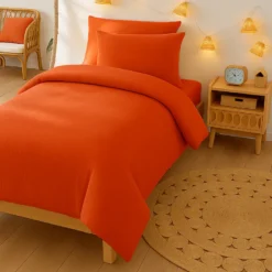 Housse de couette en coton bio fraise