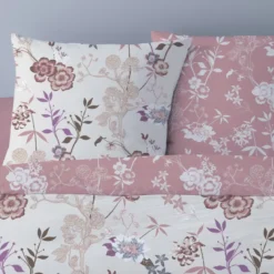 Housse de couette 240x220 hana rose + 2