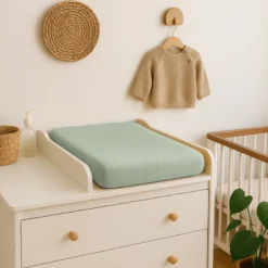 Housse de matelas à langer bio vert