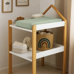 Housse de matelas à langer bio vert