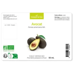 Huile d'avocat bio - 100ml - fraîcheur garantie oxycert® - vierge & de 1?? press