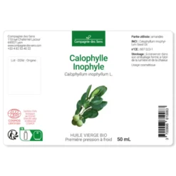 Huile de calophylle inophyle bio - 50ml - fraîcheur garantie oxycert® - vierge &