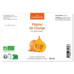 Huile de pépins de courge bio - 100ml - fraîcheur garantie oxycert® - vierge & d