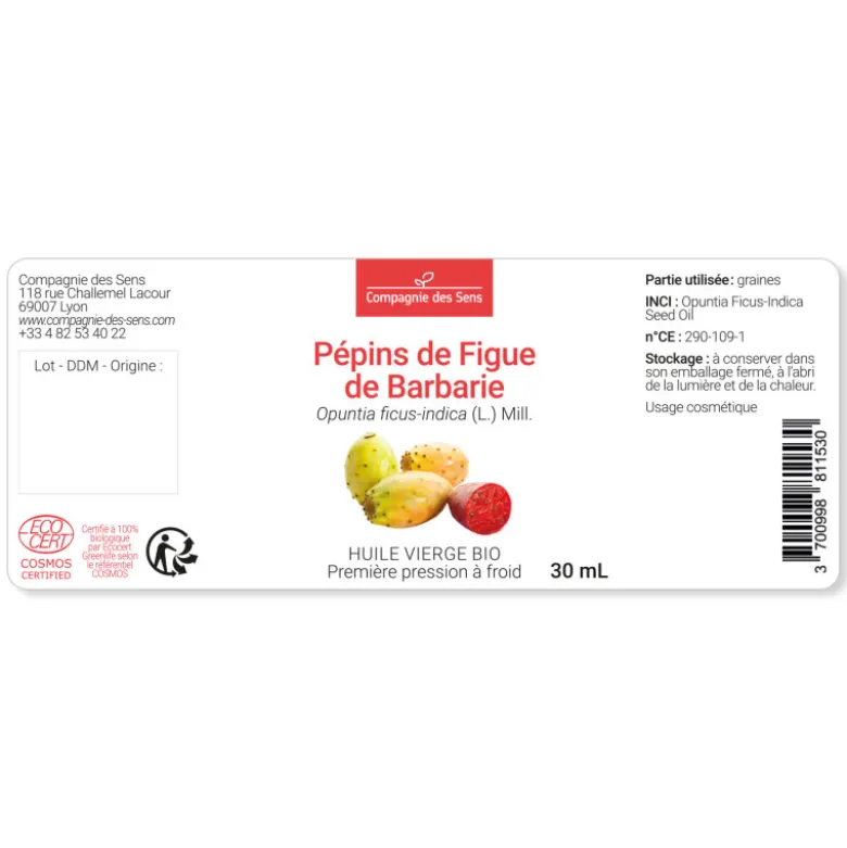 Huile de pépins de figue de barbarie bio - 30ml - fraîcheur garantie oxycert® -