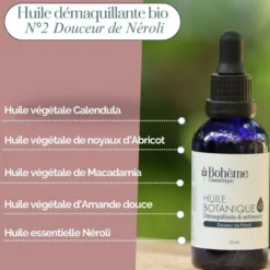Huile démaquillante nettoyante bio n°2