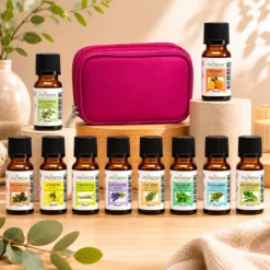 10 huiles essentielles 100% naturelles + une trousse de rangement offerte
