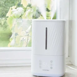 Humidificateur d'air vapeur chaude et froide, 3 intensités, mode nuit silencieux