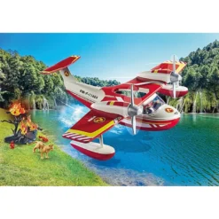Hydravion avec pompier