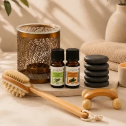 Idée cadeau fête des pères : pack massage, pierres chaudes & aromathérapie