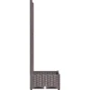 Jardinière bac lit surélevé plantes fleurs terrasse 40 x 40 x 121.5 cm marron