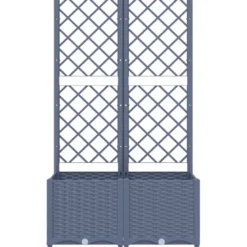 Jardinière bac lit surélevé plantes fleurs terrasse 80 x 40 x 136 cm gris
