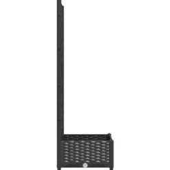 Jardinière bac lit surélevé plantes fleurs terrasse 40 x 40 x 121.5 cm noir