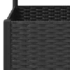Jardinière bac lit surélevé plantes fleurs terrasse 80 x 40 x 136 cm noir