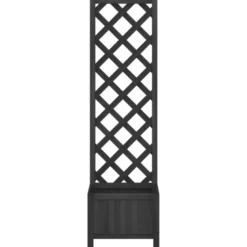 Jardinière bac lit surélevé plantes fleurs terrasse 40 x 30 x 135 cm bois marron