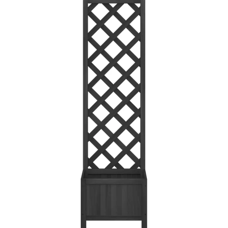 Jardinière bac lit surélevé plantes fleurs terrasse 40 x 30 x 135 cm bois marron