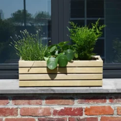 Jardinière en bois 59 x 19 x 19 cm