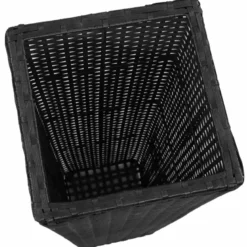 Jardinière lit surélevé plantes fleurs jardin 3 30 x 30 x 80 cm résine noir