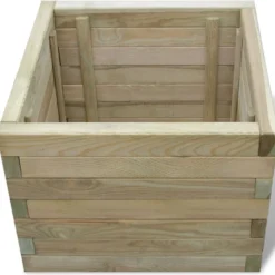 Jardinière lit surélevé plantes fleurs jardin 50 50 x 50 x 40 cm bois marron