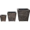 Jardinière lit surélevé plantes fleurs jardin 3 40 x 40 x 40 cm marron