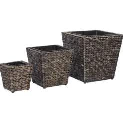 Jardinière lit surélevé plantes fleurs jardin 3 40 x 40 x 40 cm marron