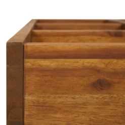 Jardinière lit surélevé plantes fleurs jardin à 60 x 60 x 15 cm bois marron