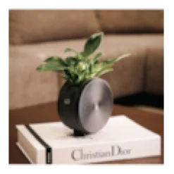 Jardinière ronde auto-arrosante noire