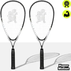 Jeu de badminton rapide hypermotion crossminton 2 raquettes 5 volants sac