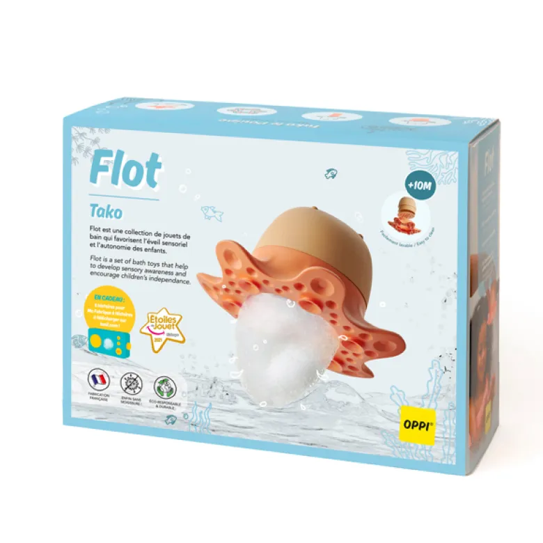 Jeu de bain éco-responsable poulpe