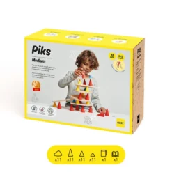 Jeu de construction en bois piks medium