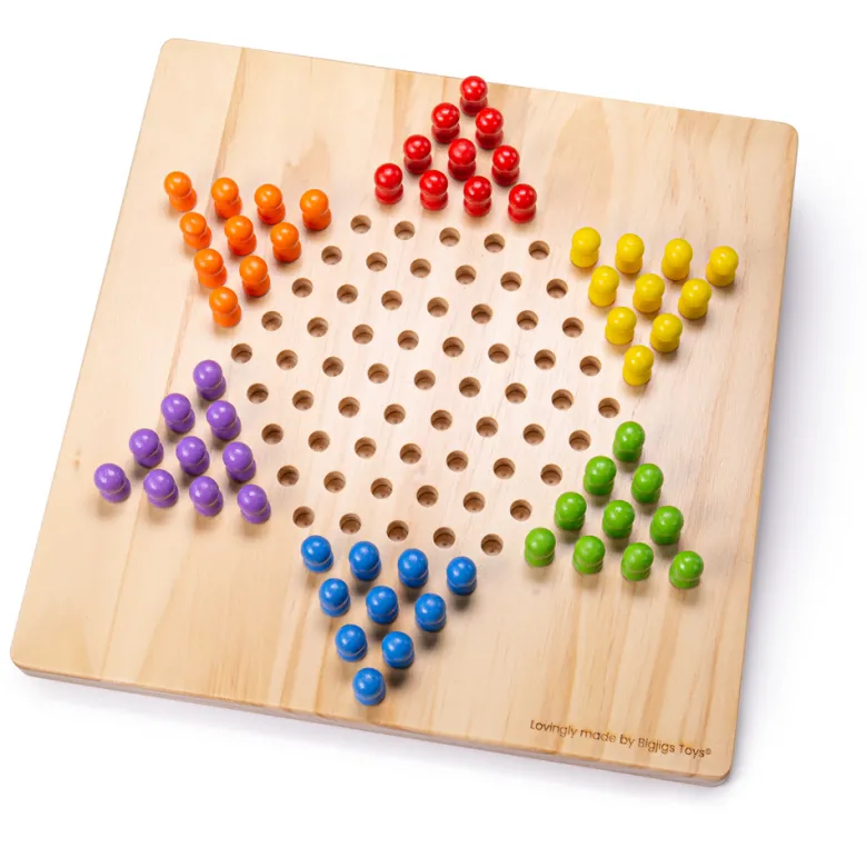 Jeu de dames chinoises en bois