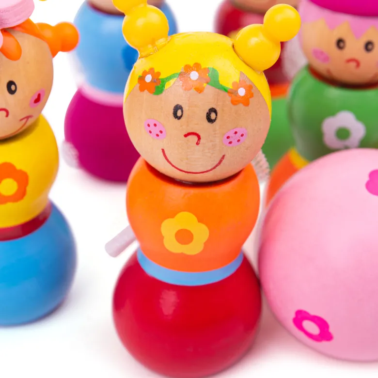 Jeu de quilles de fée en bois