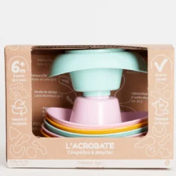 Jouet de bain made in france en matière recyclée barques gigognes x6