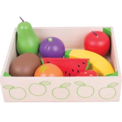 Jouet de caisse de fruits en bois