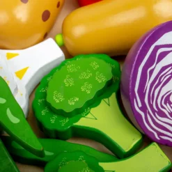 Jouet de caisse à légumes en bois