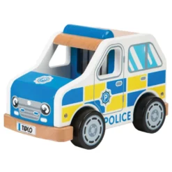 Jouet de voiture de police en bois