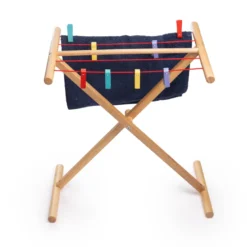 Jouet d'étendoir à linge en bois