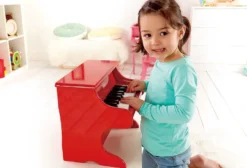 Jouet piano rouge bois hape