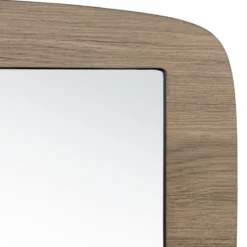 Julia - miroir rectangulaire bois 120x40cm angles arrondis marron