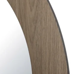 Julia - miroir rond d80cm en bois marron