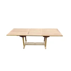 Kajang table de jardin rectangle en teck brut 10 places