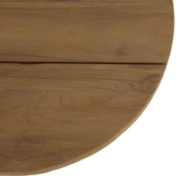 Kally - table d'appoint ronde en bois de teck recyclé naturel d47cm