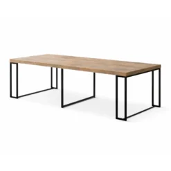 Kama table extensible 10-12 personnes effet bois 300cm