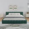 Kansas lit nuage 160x200cm en velours vert